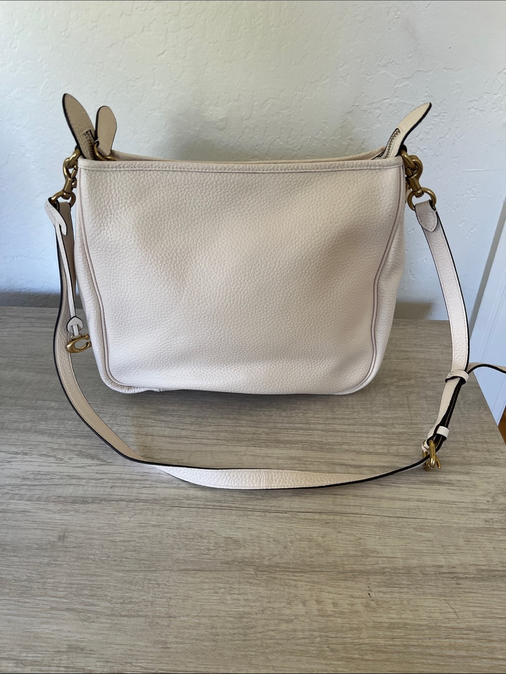COACH Soft Pebble Leather Cary Shoulder Bag